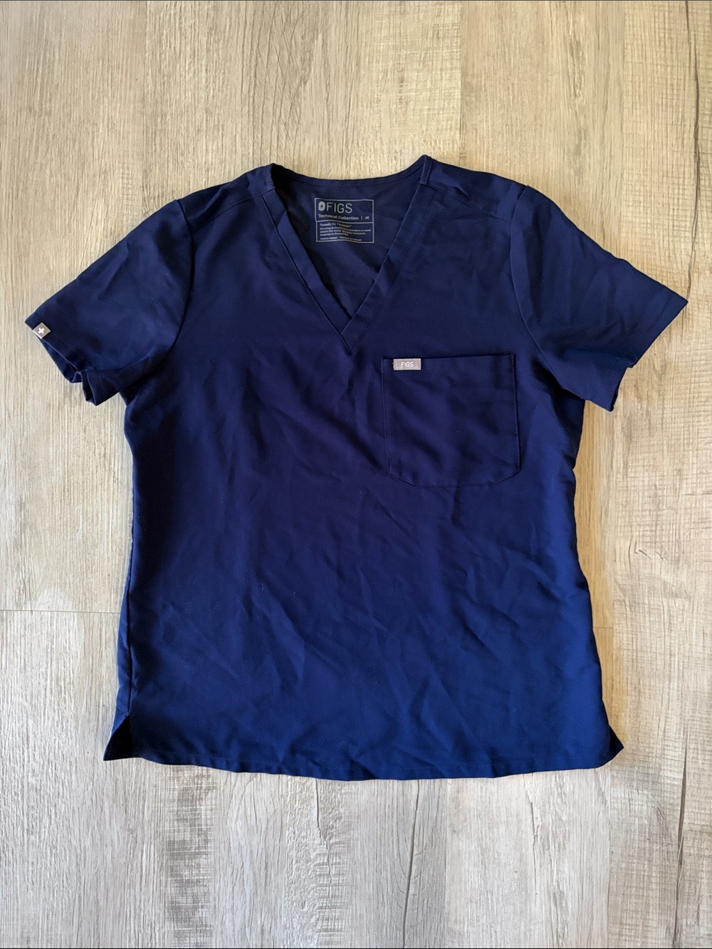 Figs Women's Navy V-Neck Short Sleeve Medical Top